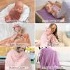 imageMomcozy Muslin Swaddle Blankets for Baby Boys and Girls 4Pack Breathable and SkinFriendly Receiving Blanket Wrap Baby Essentials Registry ampamp Gift 47 x 47 inchesPink Purple