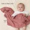 imageMomcozy Muslin Swaddle Blankets for Baby Boys and Girls 4Pack Breathable and SkinFriendly Receiving Blanket Wrap Baby Essentials Registry ampamp Gift 47 x 47 inchesPink Purple