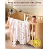 imageMomcozy Muslin Swaddle Blankets for Baby Boys and Girls 4Pack Breathable and SkinFriendly Receiving Blanket Wrap Baby Essentials Registry ampamp Gift 47 x 47 inchesJoy