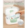 imageMomcozy New Baby Wipe Warmer 100pcs Larger Capacity Wipe Dispenser 10Min Fast Heating with 4 Temperature Modes Innovative Spring Design Silicone ampamp Top SealsQuick Even Heating 3Level Nightlight