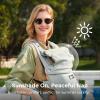 imageMomcozy Newborn Baby Carrier  Ergonomic Cozy and Lightweight Carrier for 724lbs Adjustable Neck Support with Sunshield Breathable Airmesh Perfect for Summer Outing KhakiSilver Grey