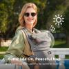 imageMomcozy Newborn Baby Carrier  Ergonomic Cozy and Lightweight Carrier for 724lbs Adjustable Neck Support with Sunshield Breathable Airmesh Perfect for Summer Outing KhakiPurplish Grey