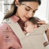 imageMomcozy Newborn Carrier WeeSnug Lightweight and Cozy Comfort for 725 lbs Ergonomic CrossBack Support Effortless to Put On HandsFree Baby Carrier with Lumbar Support KhakiKhaki