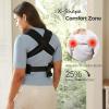 imageMomcozy Newborn Carrier WeeSnug Lightweight and Cozy Comfort for 725 lbs Ergonomic CrossBack Support Effortless to Put On HandsFree Baby Carrier with Lumbar Support KhakiBlack