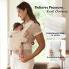 imageMomcozy Newborn Carrier WeeSnug Lightweight and Cozy Comfort for 725 lbs Ergonomic CrossBack Support Effortless to Put On HandsFree Baby Carrier with Lumbar Support KhakiGeometry