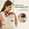 imageMomcozy Newborn Carrier WeeSnug Lightweight and Cozy Comfort for 725 lbs Ergonomic CrossBack Support Effortless to Put On HandsFree Baby Carrier with Lumbar Support KhakiKhaki