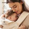 imageMomcozy Newborn Carrier WeeSnug Lightweight and Cozy Comfort for 725 lbs Ergonomic CrossBack Support Effortless to Put On HandsFree Baby Carrier with Lumbar Support KhakiGeometry