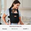 imageMomcozy Newborn Carrier WeeSnug Lightweight and Cozy Comfort for 725 lbs Ergonomic CrossBack Support Effortless to Put On HandsFree Baby Carrier with Lumbar Support KhakiBlack