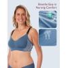imageMomcozy Nursing Bras for Breastfeeding 30 Jelly Strip Lift Support Maternity Bra Seamless Soft Wirefree Pregnancy BraNordic Blue