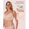 imageMomcozy Nursing Bras for Breastfeeding 30 Jelly Strip Lift Support Maternity Bra Seamless Soft Wirefree Pregnancy BraOyster Pink