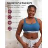 imageMomcozy Nursing Bras for Breastfeeding FB011 LowImpact Nursing Sports Bra Support Maternity Pregnancy Padded Wireless BraBlue