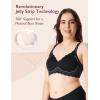 imageMomcozy Nursing Bras for Breastfeeding Seamless Pregnancy Maternity Bra Wireless Classic Jelly Strip Support Nursing Bra2 Packblack cream