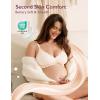 imageMomcozy Nursing Bras for Breastfeeding Seamless Pregnancy Maternity Bra Wireless Classic Jelly Strip Support Nursing Bra2 Packblack cream