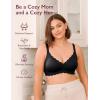 imageMomcozy Nursing Bras for Breastfeeding Seamless Pregnancy Maternity Bra Wireless Classic Jelly Strip Support Nursing Bra2 Packblack oyster Pink