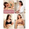 imageMomcozy Nursing Bras for Breastfeeding Seamless Pregnancy Maternity Bra Wireless Classic Jelly Strip Support Nursing BraBlack