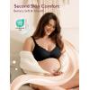imageMomcozy Nursing Bras for Breastfeeding Seamless Pregnancy Maternity Bra Wireless Classic Jelly Strip Support Nursing BraBlack