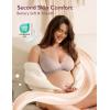 imageMomcozy Nursing Bras for Breastfeeding Seamless Pregnancy Maternity Bra Wireless Classic Jelly Strip Support Nursing BraBrown