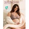 imageMomcozy Nursing Bras for Breastfeeding Seamless Pregnancy Maternity Bra Wireless Classic Jelly Strip Support Nursing BraDark Brown
