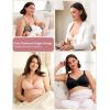 imageMomcozy Nursing Bras for Breastfeeding Seamless Pregnancy Maternity Bra Wireless Classic Jelly Strip Support Nursing BraDark Brown