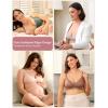 imageMomcozy Nursing Bras for Breastfeeding Seamless Pregnancy Maternity Bra Wireless Classic Jelly Strip Support Nursing BraPine Green