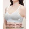 imageMomcozy Nursing Bras for Breastfeeding Soft US Cotton Seamless Maternity Bra Fixed Padding Wireless PregnancyLight Gray