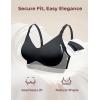 imageMomcozy Nursing Bras for Breastfeeding YN21 Seamless Ultra Comfort Maternity Bra Natural Shape Pregnancy Sleep BraletteBlack