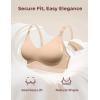 imageMomcozy Nursing Bras for Breastfeeding YN21 Seamless Ultra Comfort Maternity Bra Natural Shape Pregnancy Sleep BraletteMaple Sugar