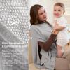 imageMomcozy Nursing Cover for Breastfeeding Soft Privacy Poncho MultiUse Nursing Shawl Portable Breast Feeding Covers for Women Includes Laundry Bag BrownGrey