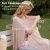 imageMomcozy Nursing Cover for Breastfeeding Soft Privacy Poncho MultiUse Nursing Shawl Portable Breast Feeding Covers for Women Includes Laundry Bag BrownShallow Brown Lite