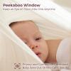 imageMomcozy Nursing Cover for Breastfeeding Soft Privacy Poncho MultiUse Nursing Shawl Portable Breast Feeding Covers for Women Includes Laundry Bag BrownWhite Lite