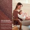 imageMomcozy Nursing Cover for Breastfeeding Soft Privacy Poncho MultiUse Nursing Shawl Portable Breast Feeding Covers for Women Includes Laundry Bag BrownRose Taupe