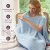 imageMomcozy Nursing Cover for Breastfeeding Soft Privacy Poncho MultiUse Nursing Shawl Portable Breast Feeding Covers for Women Includes Laundry Bag BrownBlue Lite