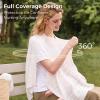 imageMomcozy Nursing Cover for Breastfeeding Soft Privacy Poncho MultiUse Nursing Shawl Portable Breast Feeding Covers for Women Includes Laundry Bag BrownWhite Lite