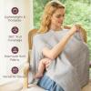imageMomcozy Nursing Cover for Breastfeeding Soft Privacy Poncho MultiUse Nursing Shawl Portable Breast Feeding Covers for Women Includes Laundry Bag BrownLight Gray Lite
