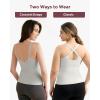 imageMomcozy Nursing Tank Tops for Breastfeeding Seamless Nursing Cami with Builtin Bra Adjustable Straps Scalloped DesignLight Grey