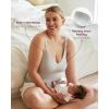 imageMomcozy Nursing Tank Tops for Breastfeeding Seamless Nursing Cami with Builtin Bra Adjustable Straps Scalloped DesignLight Grey
