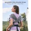 imageMomcozy Portable Baby Carrier  Compact ampamp Lightweight Adjustable for Travel Fold ampamp Go Convenient Storage Hip Pouch Wide Shoulder Straps Soft SkinFriendly Fabric for Babies 1235 lbs Grey