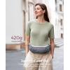 imageMomcozy Portable Baby Carrier  Compact ampamp Lightweight Adjustable for Travel Fold ampamp Go Convenient Storage Hip Pouch Wide Shoulder Straps Soft SkinFriendly Fabric for Babies 1235 lbs Grey