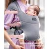 imageMomcozy Portable Baby Carrier  Compact ampamp Lightweight Adjustable for Travel Fold ampamp Go Convenient Storage Hip Pouch Wide Shoulder Straps Soft SkinFriendly Fabric for Babies 1235 lbs Grey