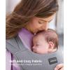 imageMomcozy Portable Baby Carrier  Compact ampamp Lightweight Adjustable for Travel Fold ampamp Go Convenient Storage Hip Pouch Wide Shoulder Straps Soft SkinFriendly Fabric for Babies 1235 lbs Grey