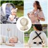 imageMomcozy Portable Fan with Clip  4Speed MiniFan for Carrier  Personal Fans Ultra Lighter 026lb  Gaps 45mm  Handheld Cooling  Rechargeable Rotate for Diaper BackpackStrollerCarrierChairBeige Brown