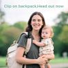 imageMomcozy Portable Fan with Clip  4Speed MiniFan for Carrier  Personal Fans Ultra Lighter 026lb  Gaps 45mm  Handheld Cooling  Rechargeable Rotate for Diaper BackpackStrollerCarrierChairBlack