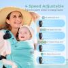 imageMomcozy Portable Fan with Clip  4Speed MiniFan for Carrier  Personal Fans Ultra Lighter 026lb  Gaps 45mm  Handheld Cooling  Rechargeable Rotate for Diaper BackpackStrollerCarrierChairBlack
