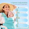 imageMomcozy Portable Fan with Clip  4Speed MiniFan for Carrier  Personal Fans Ultra Lighter 026lb  Gaps 45mm  Handheld Cooling  Rechargeable Rotate for Diaper BackpackStrollerCarrierChairGreen