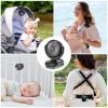 imageMomcozy Portable Fan with Clip  4Speed MiniFan for Carrier  Personal Fans Ultra Lighter 026lb  Gaps 45mm  Handheld Cooling  Rechargeable Rotate for Diaper BackpackStrollerCarrierChairBlack