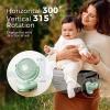 imageMomcozy Portable Fan with Clip  4Speed MiniFan for Carrier  Personal Fans Ultra Lighter 026lb  Gaps 45mm  Handheld Cooling  Rechargeable Rotate for Diaper BackpackStrollerCarrierChairGreen