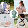 imageMomcozy Portable Fan with Clip  4Speed MiniFan for Carrier  Personal Fans Ultra Lighter 026lb  Gaps 45mm  Handheld Cooling  Rechargeable Rotate for Diaper BackpackStrollerCarrierChairDeep Green