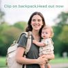 imageMomcozy Portable Fan with Clip  4Speed MiniFan for Carrier  Personal Fans Ultra Lighter 026lb  Gaps 45mm  Handheld Cooling  Rechargeable Rotate for Diaper BackpackStrollerCarrierChairBeige Brown