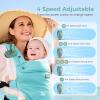 imageMomcozy Portable Fan with Clip  4Speed MiniFan for Carrier  Personal Fans Ultra Lighter 026lb  Gaps 45mm  Handheld Cooling  Rechargeable Rotate for Diaper BackpackStrollerCarrierChairDeep Green