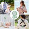 imageMomcozy Portable Fan with Clip  4Speed MiniFan for Carrier  Personal Fans Ultra Lighter 026lb  Gaps 45mm  Handheld Cooling  Rechargeable Rotate for Diaper BackpackStrollerCarrierChairGreen